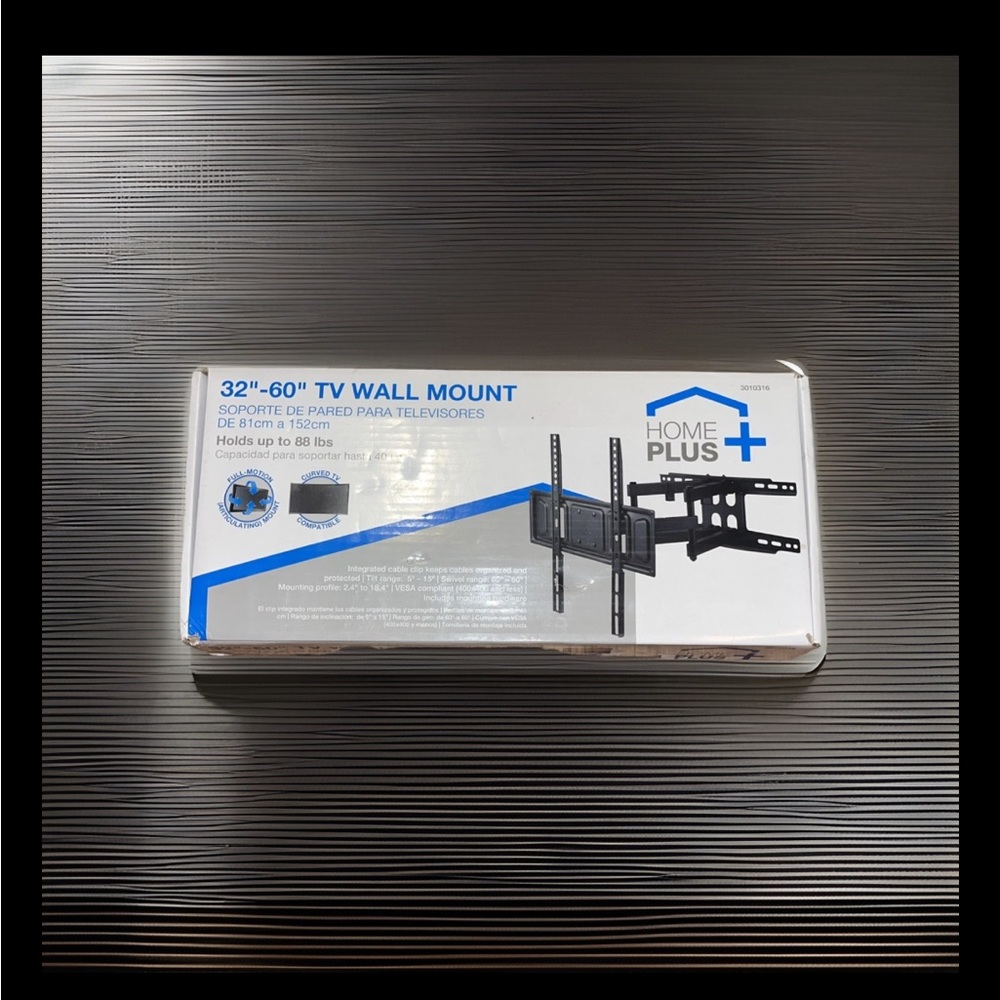 Home Plus 32"-60" TV Wall Mount - White & Blue Packaging